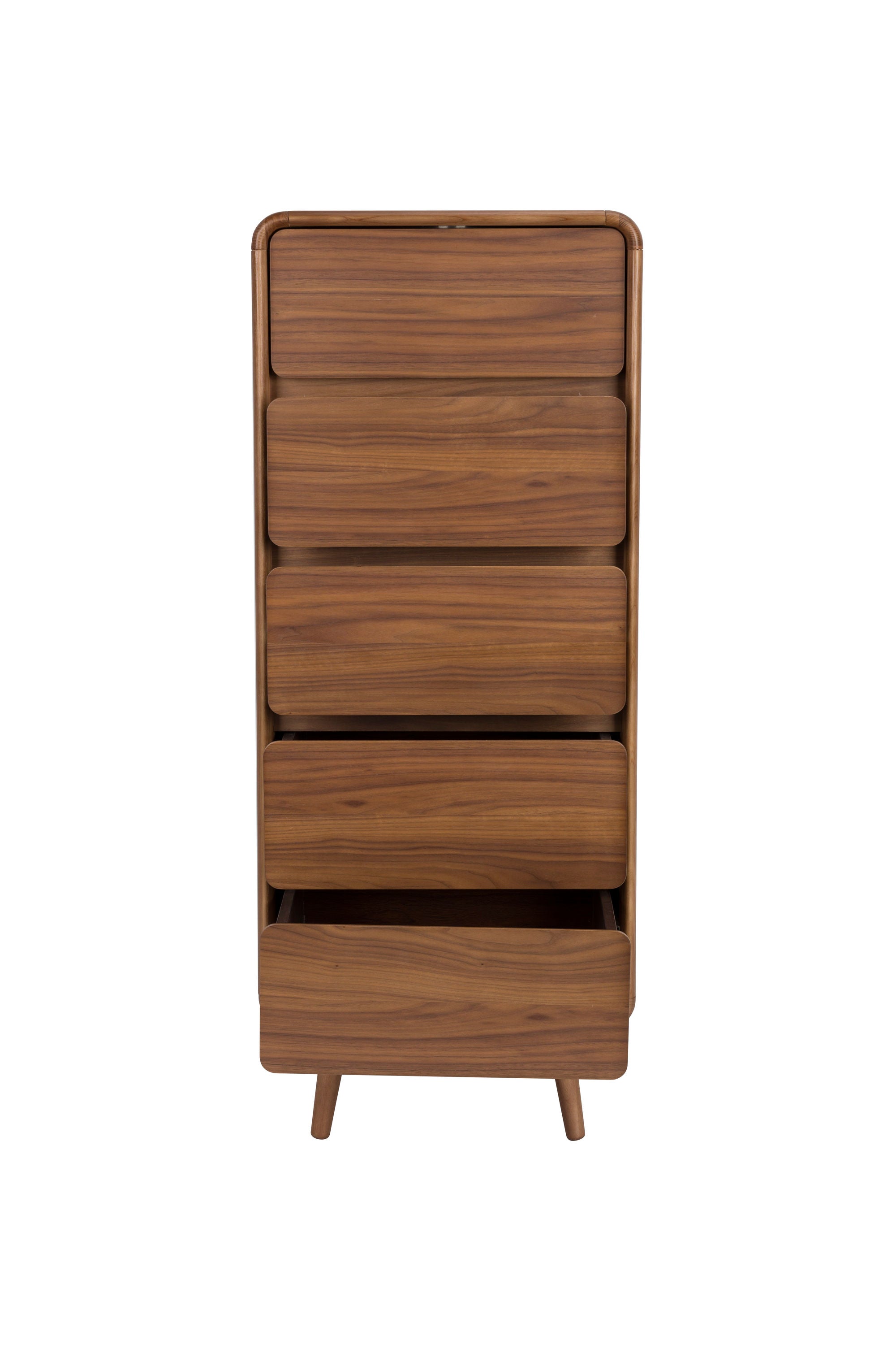 Zuiver Rise Walnut Brown Wood Chest of Drawers
